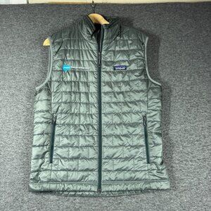Patagonia Nano Puff Vest Mens Medium M Gray Salesforce Logo